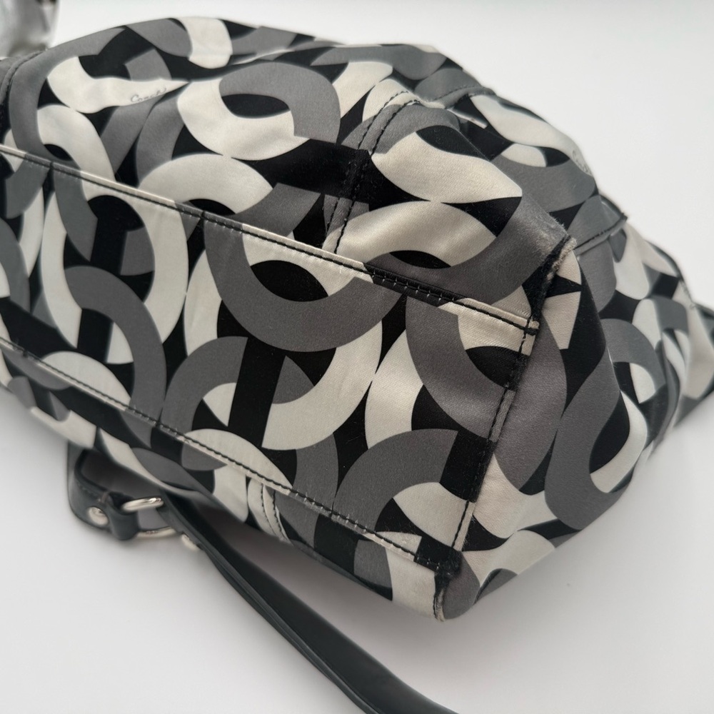 Coach Black and Gray Vintage Op-Art Women's Bag EUC - Picture 5 of 10